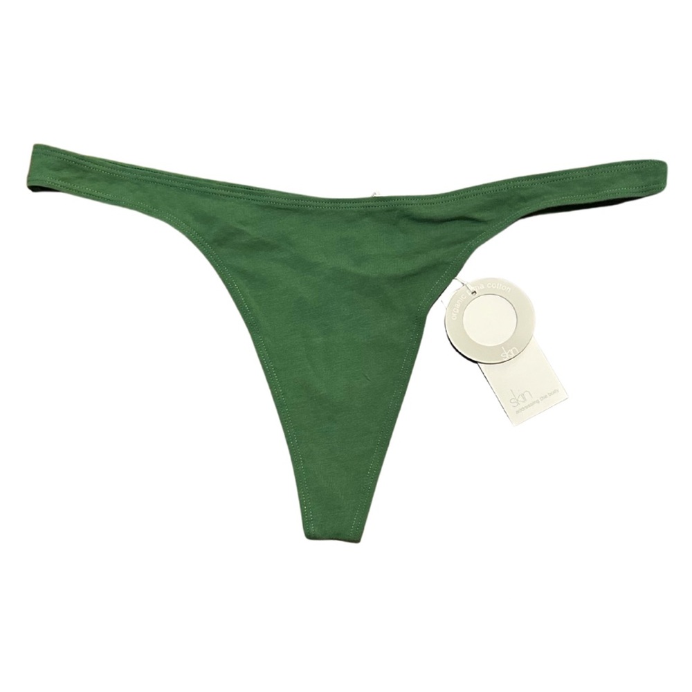 Skin Worldwide Graysen High Cut Thong Panty, Evergreen, Size XL